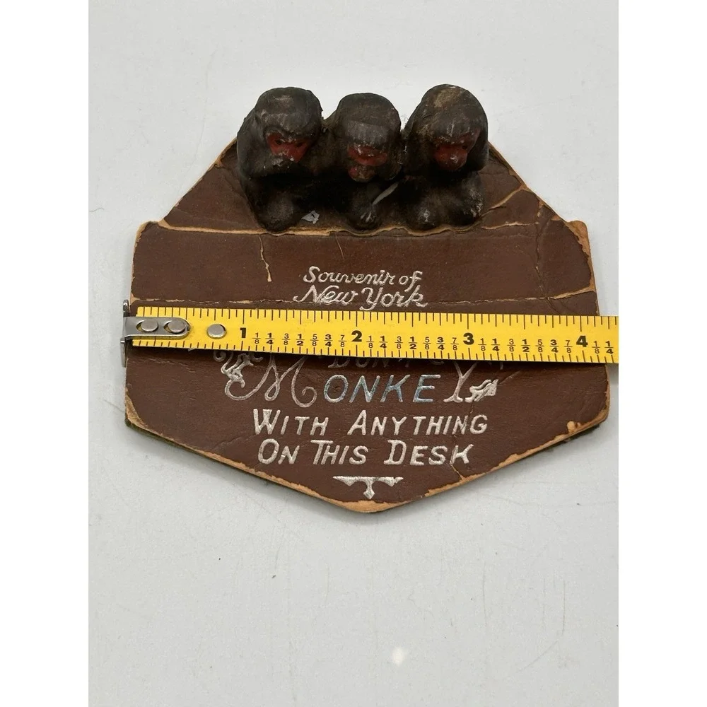 Don't Monkey‎ With Anything On Desk New York Felt Desk Blotter Souvenir